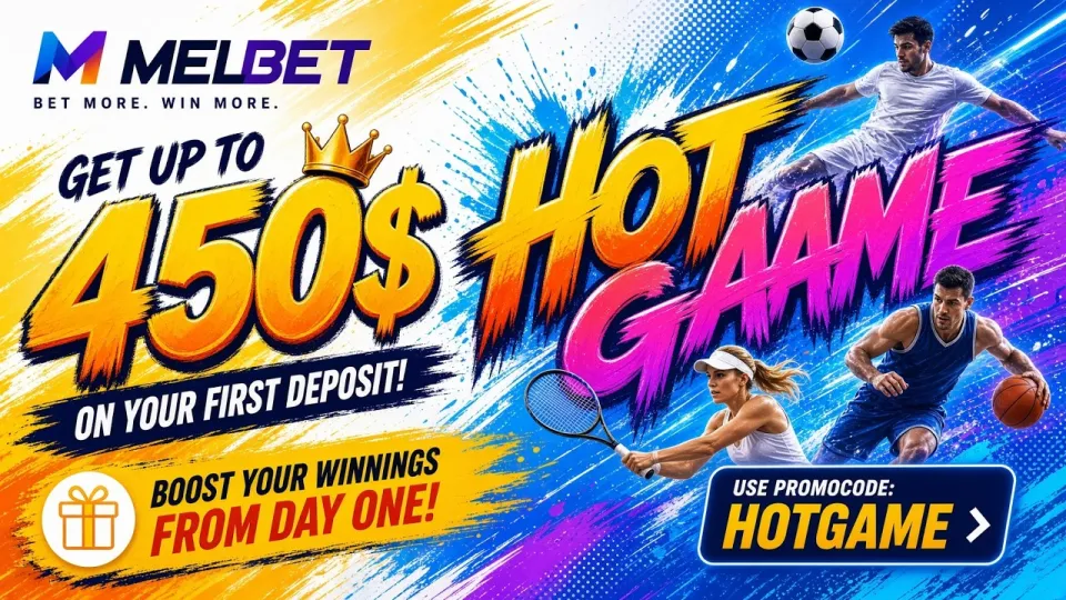 Melbet registration with promo code HOTGAME gives new players a $450 first-deposit boost when the code is entered during sign-up